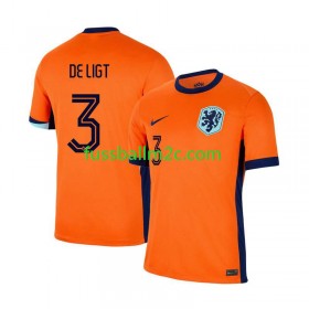 Fußballtrikots Niederlande Matthijs de Ligt 3 Heim Trikotsatz EURO 2024